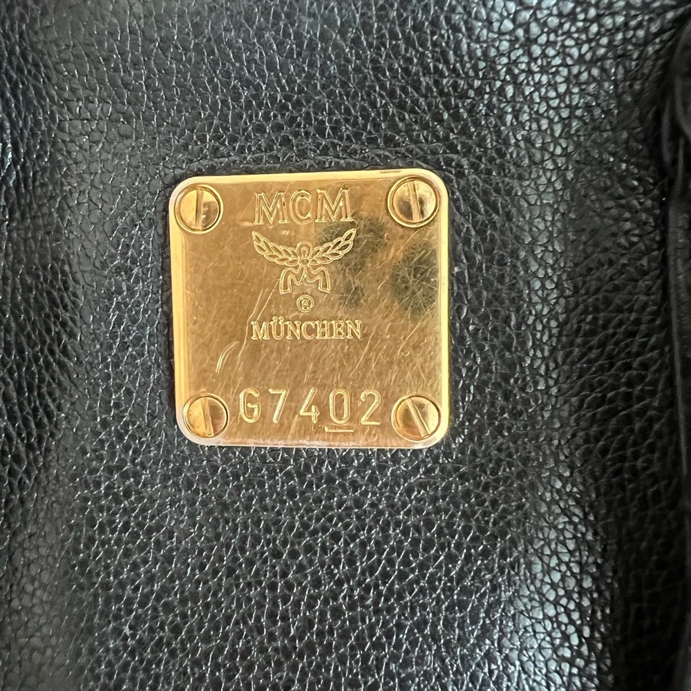TRADED - MCM Black and Mini Boston Handbag with Structured Design - Picture 13 of 14